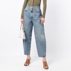 AGOLDE Balloon High-Rise Curve Tapered Baggy Blue Mom Jeans Size 30